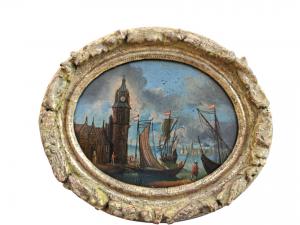 Paesaggio con marina